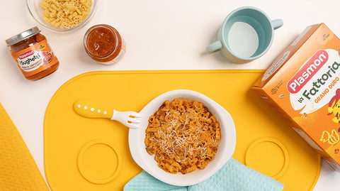 Ricetta della pasta al forno per bambini con ragù di lenticchie