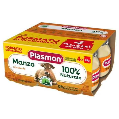 Omogeneizzato Carne Manzo e Cereale 4x80g
