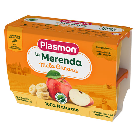 Omogeneizzato la Merenda dei bambini Mela Banana 4x100g