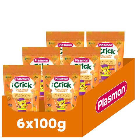 Snack i Crick Zucca Carota Rosmarino 6x100g