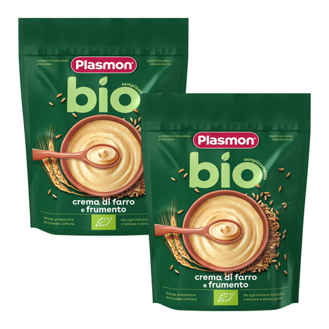 Crema di Cereali Biologica di Farro e Grano,  2 confezioni da 200g