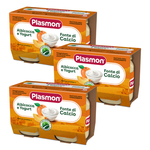 Omogeneizzato Albicocca Yogurt*, 3  confezioni da 2x120gr 