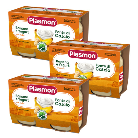 Omogeneizzato Banana Yogurt*, 3  confezioni da 2x120gr 