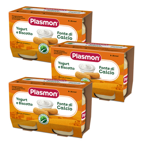 Omogeneizzato Yogurt* Biscotto, 3  confezioni da 2x120gr 
