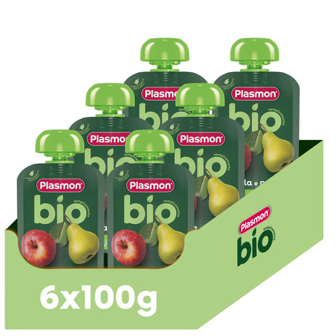 Frullato 100% Frutta Biologica Mela e Pera 6x100g