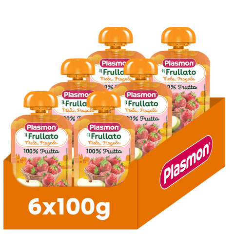 Frullato 100% Frutta Mela e Fragola 6x100g