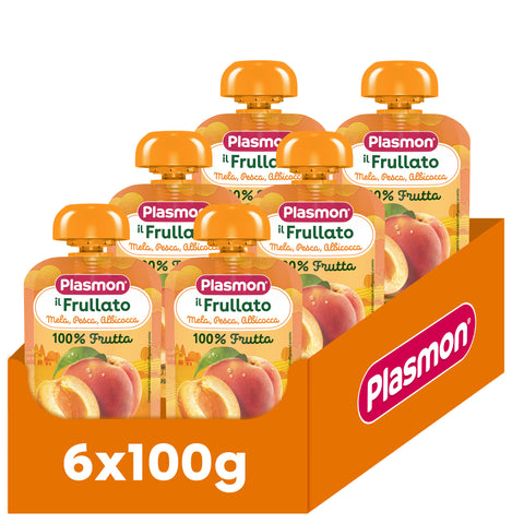 Frullato 100% Frutta Mela Albicocca e Pesca 6x100g