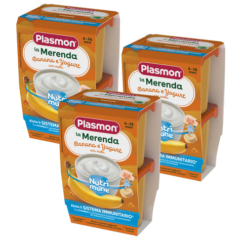 La merenda nutrimune banana e yogurt, 3  confezioni da 2x120gr 