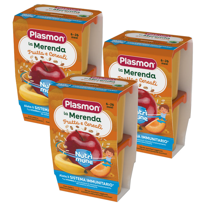 La merenda nutrimune frutta e cereali, 3  confezioni da 2x120gr 