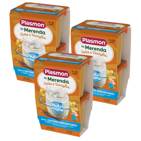 La merenda nutrimune latte e vaniglia, 3  confezioni da 2x120gr 