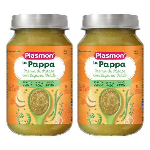La Pappa - Crema di patate con legumi verdi, 2 vasetti da 200g