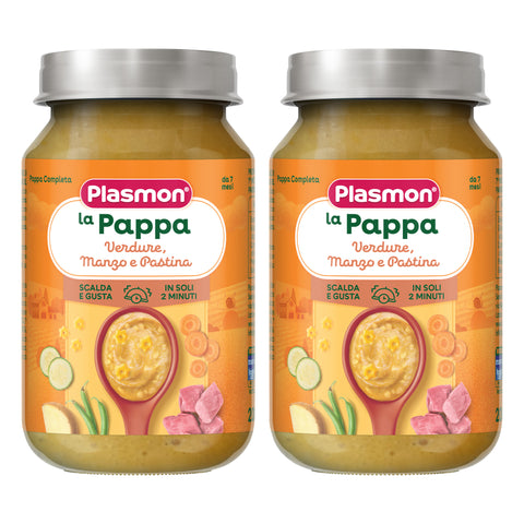 La Pappa - Verdure Manzo e Pastina,  2 vasetti da 200g