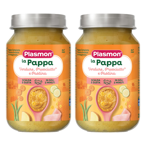 La Pappa - Verdure Prosciutto e Pastina,  2 vasetti da 200g