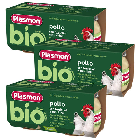 Omogeneizzato Biologico Pollo, 3 confezioni da 2x80gr 