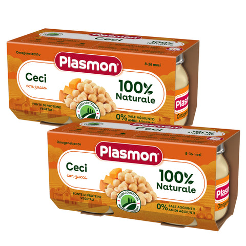 Omogeneizzato Legumi Ceci e Zucca, 2  confezioni da 2x80g