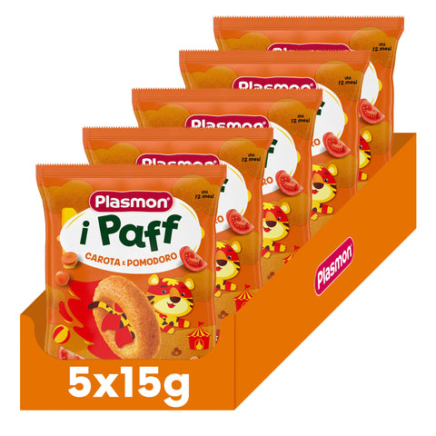 Snack i Paff Carota e Pomodoro 5x15g
