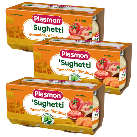 Sughetti Pomodoro e Verdure, 3 confezioni da 2x80g