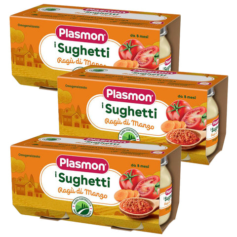 Sughetti Ragù di Manzo, 3 confezioni da 2x80g