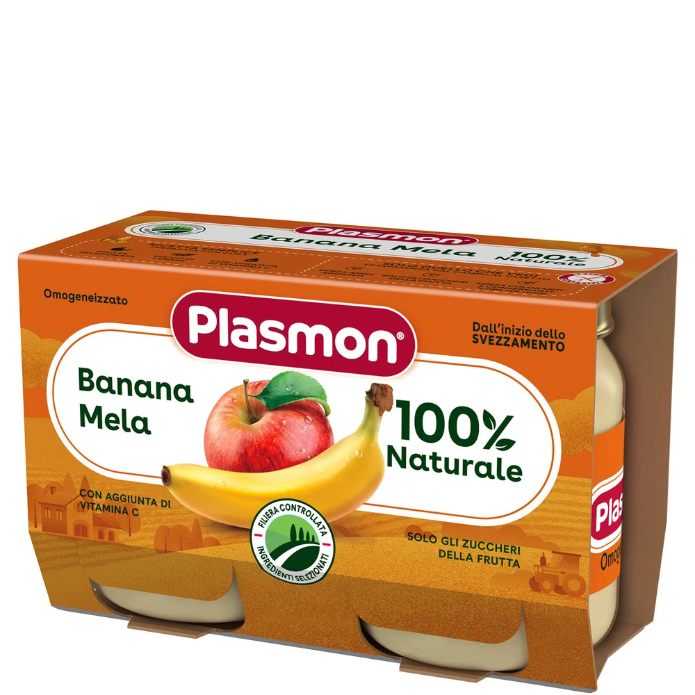 Omogeneizzato Frutta Banana Mela 2 x 104 g Image 1