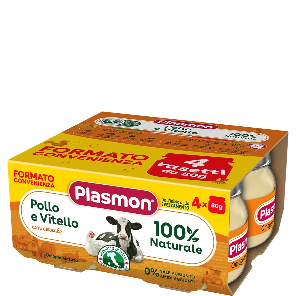 Omogeneizzato Carne Pollo, Vitello e Cereale 4x80g Image 1