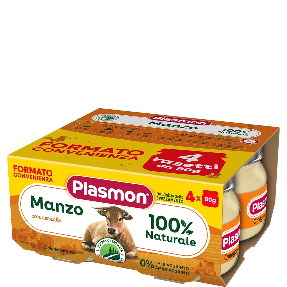 Omogeneizzato Carne Manzo e Cereale 4x80g Image 1