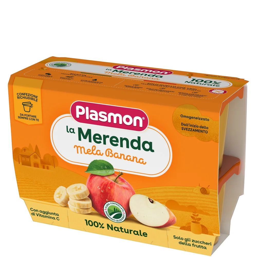 Omogeneizzato la Merenda dei bambini Mela Banana 4x100g Image 1