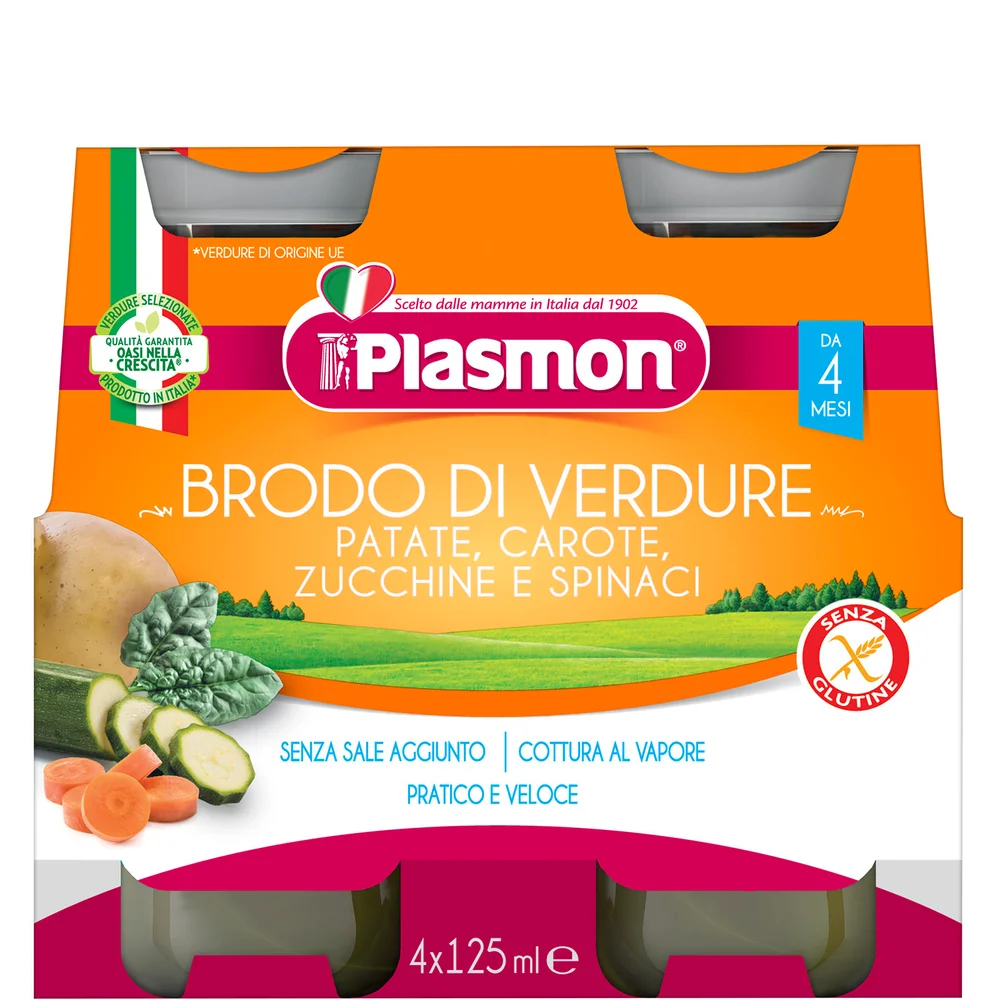 Brodo di Verdure Patate, Carote, Zucchine e Spinaci 4x125ml Image 1