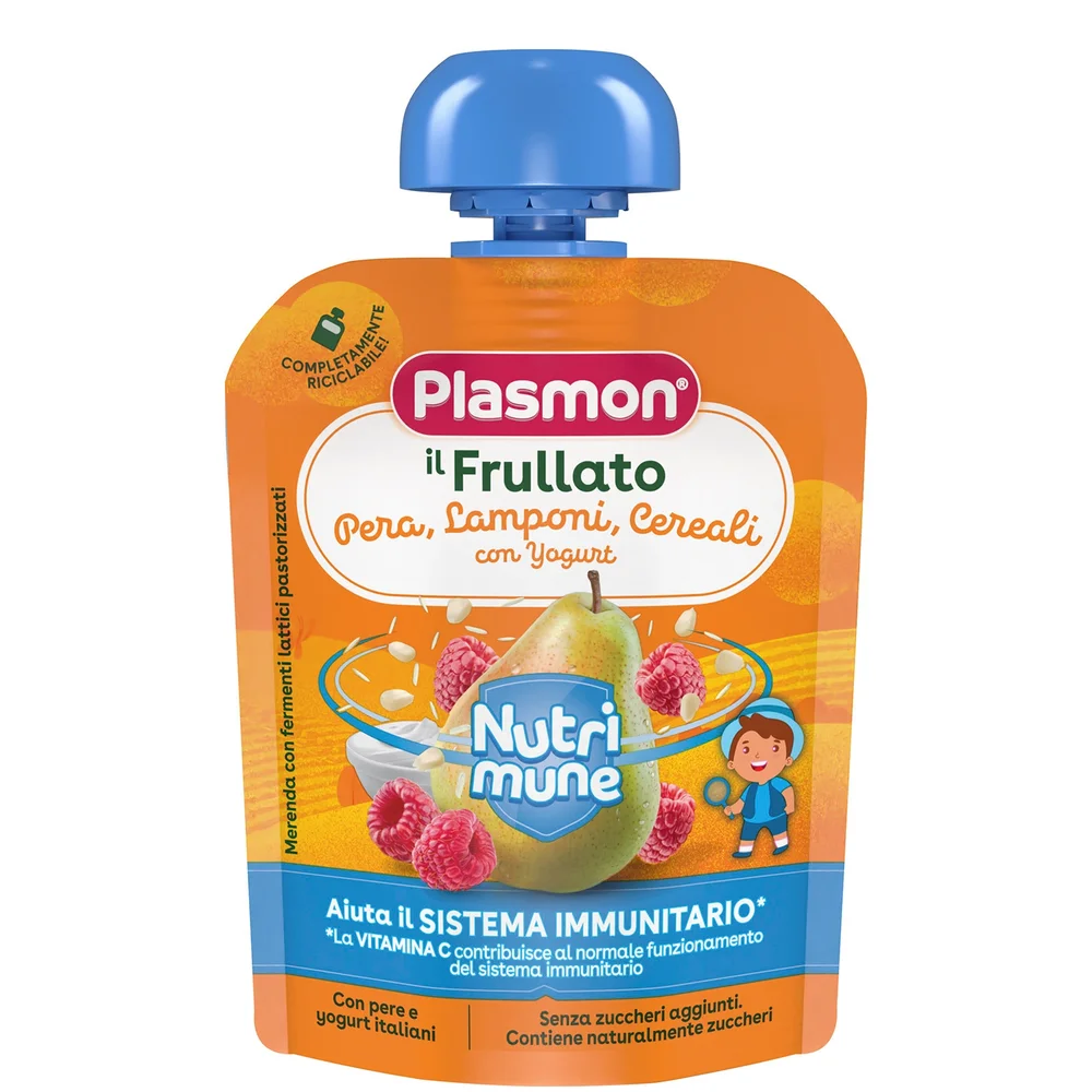 100% Frutta Pera Lamponi Yogurt 6 x 85g Image 1