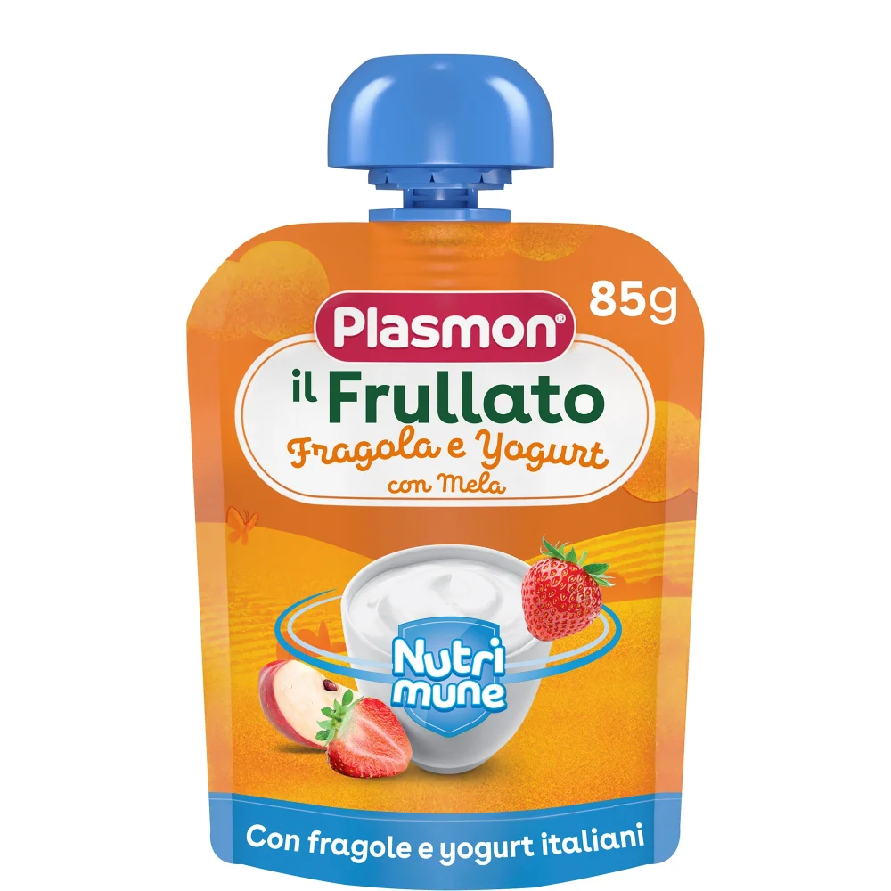 100% Frutta Mela Fragola Yogurt 6 x 85g Image 1