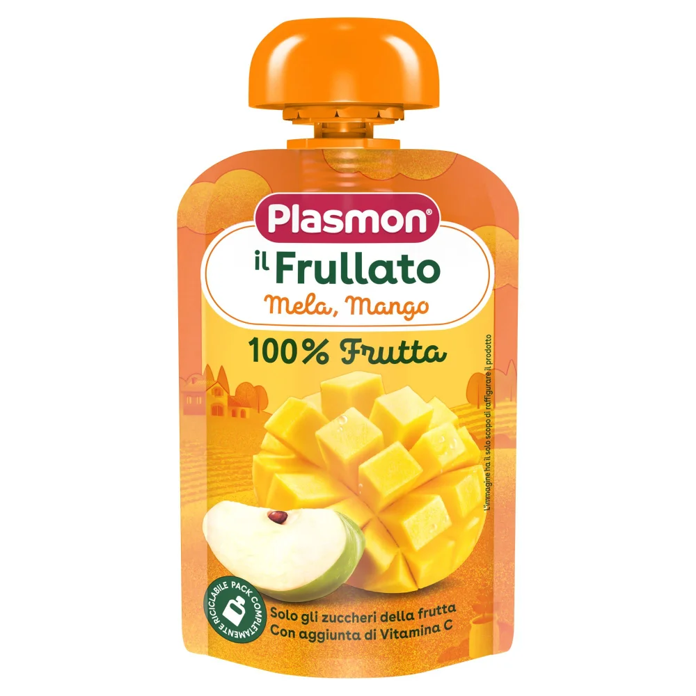 Plasmon Frullato 100% Frutta Mela e Mango 6x100g Image 1