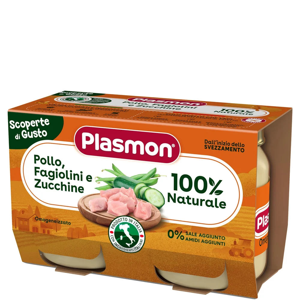 Omogeneizzato Scoperte Di Gusto Pollo Fagiolini e Zucchine 24 x 120g Image 1
