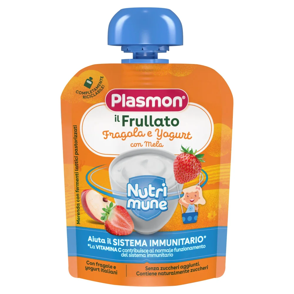 100% Frutta Mela Fragola Yogurt 6x85g Image 1