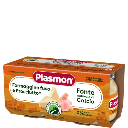Omogeneizzato Formaggino Fuso e Prosciutto, 2 confezioni da 2x80g Image 1