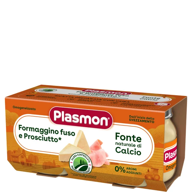 Omogeneizzato Formaggino Fuso e Prosciutto, 2 confezioni da 2x80g