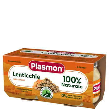 Omogeneizzato Legumi Lenticchie e Carote, 2 confezioni da 2x80g