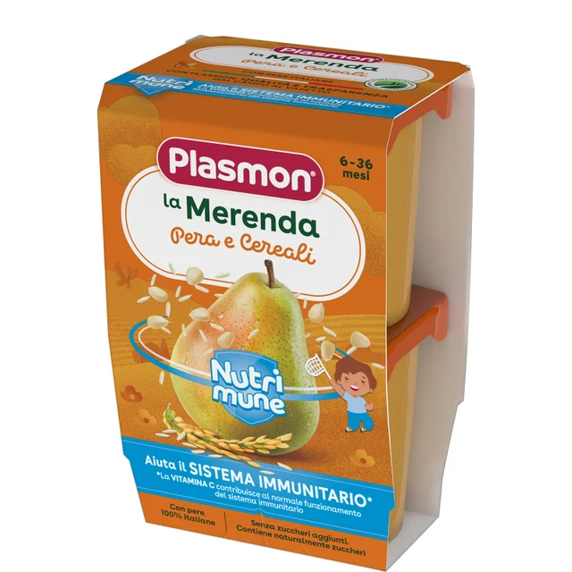 La merenda nutrimune pera e cereali, 3 confezioni da 2x120gr