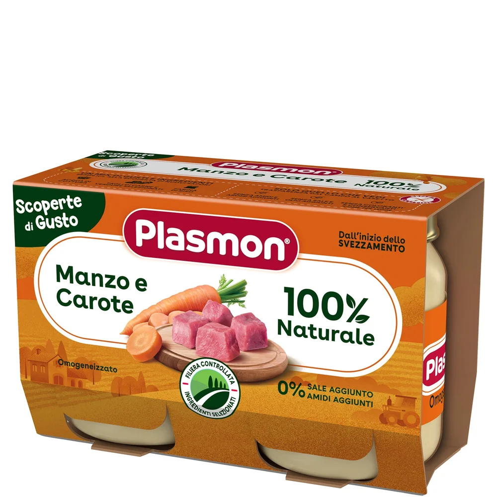 Omogeneizzato Scoperte Di Gusto Manzo e Carote, 3 confezioni da 2x120g Image 1