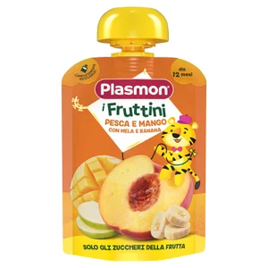 I Fruttini Plasmon Pesca e Mango con mela e banana 130g
