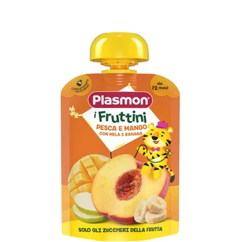 I Fruttini Plasmon Pesca e Mango con mela e banana 6 x 130g