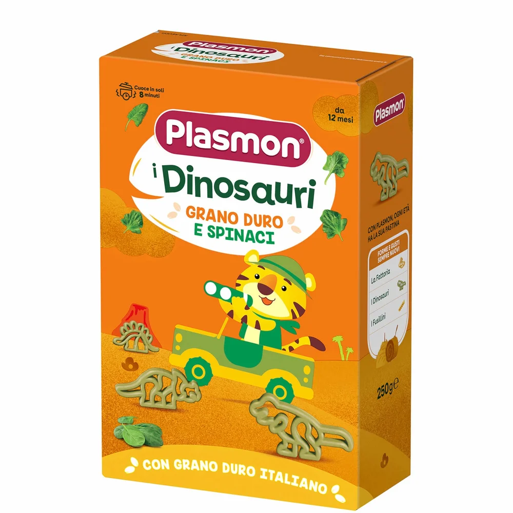 Pastina Dinosauri di Grano Duro e Spinaci, 3 confezioni da 250g Image 1