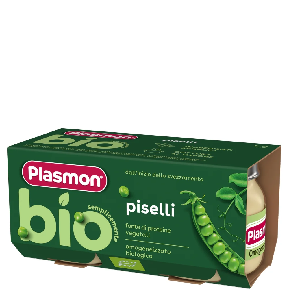 Omogeneizzato Biologico Piselli, 3 confezioni da 2x80g Image 1
