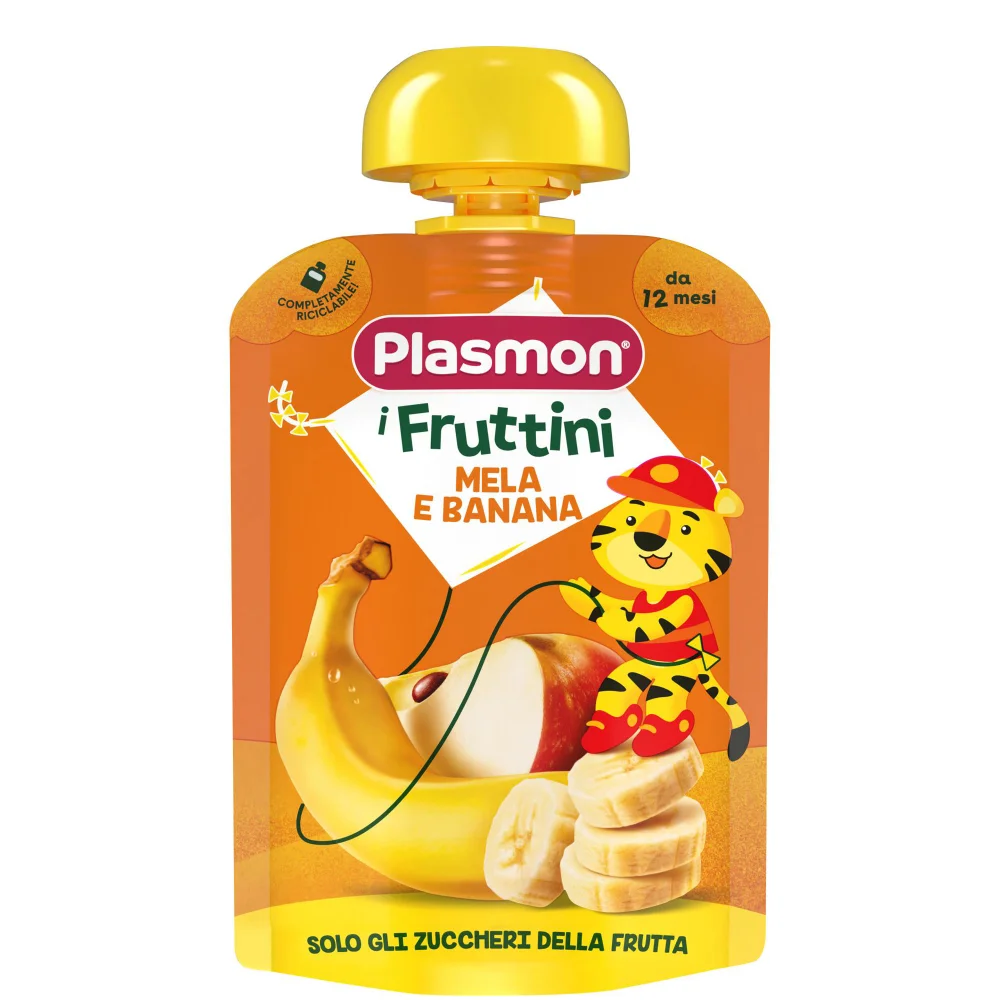 I Fruttini Plasmon Mela e Banana 6 x 130g Image 1