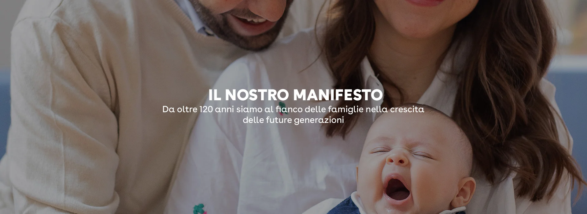 IL NOSTRO MANIFESTO Da 120 anni siamo al fianco delle famiglie nella crescita delle future generazioni